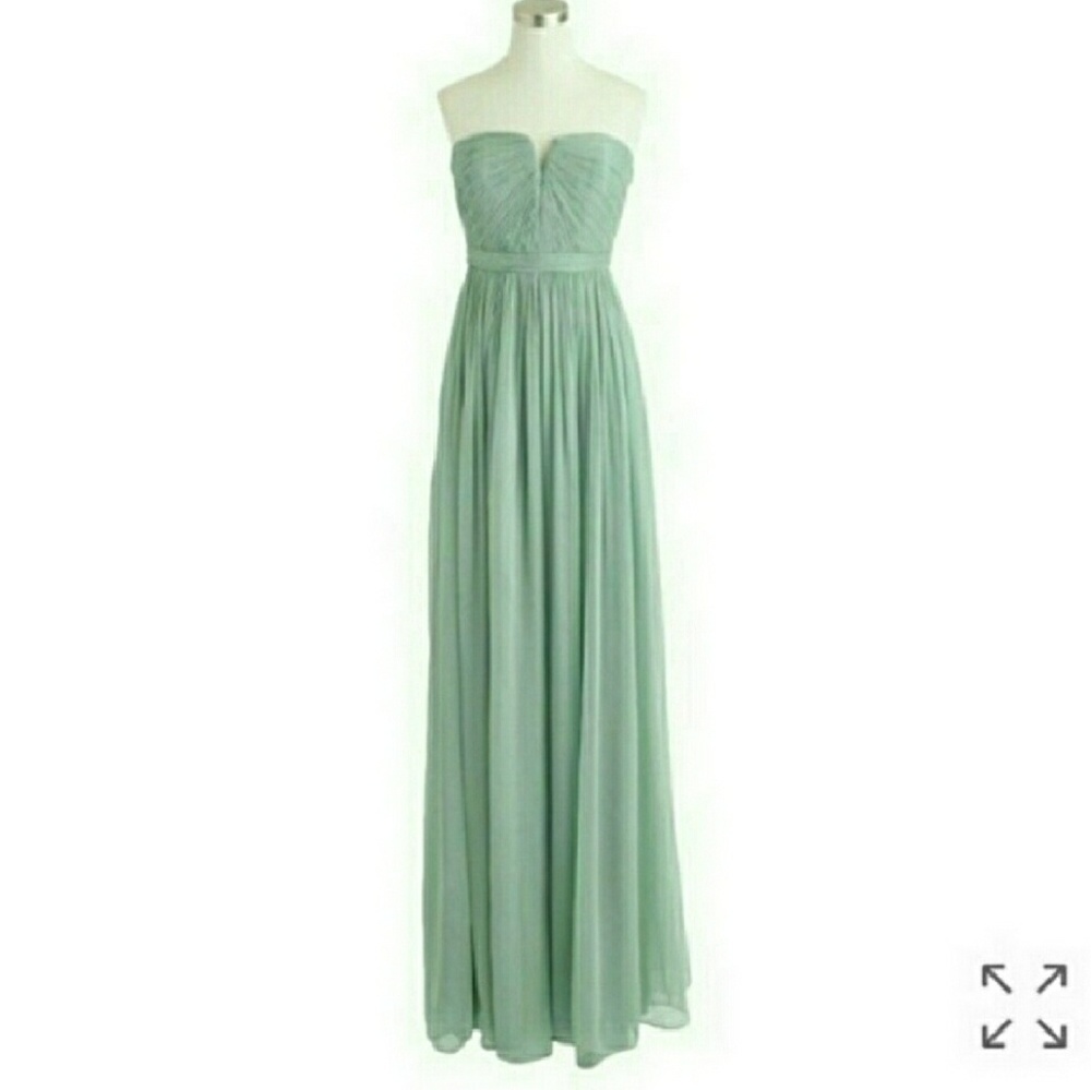 Formal bridesmaids sage green maxi dress size 12