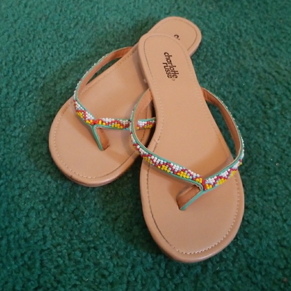 Fun Beaded Summer Flipflops