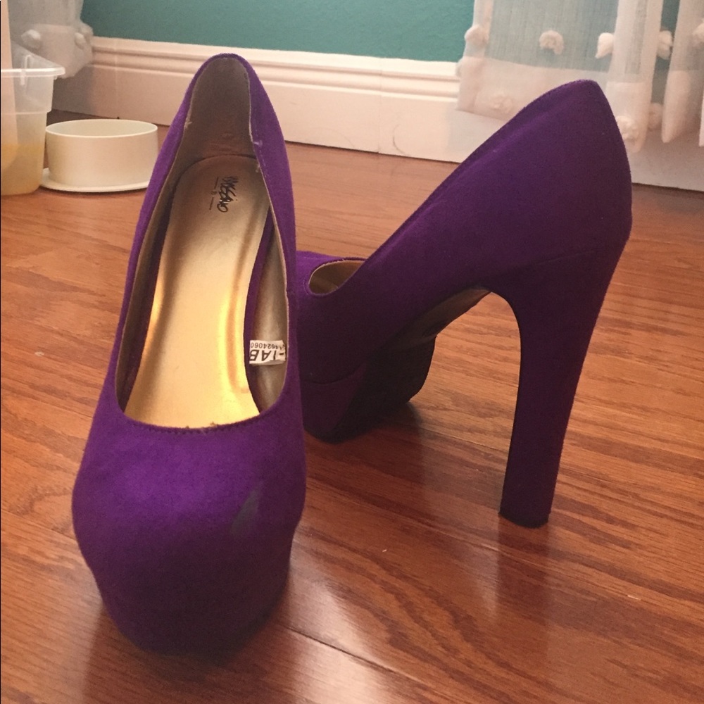 Purple high heels