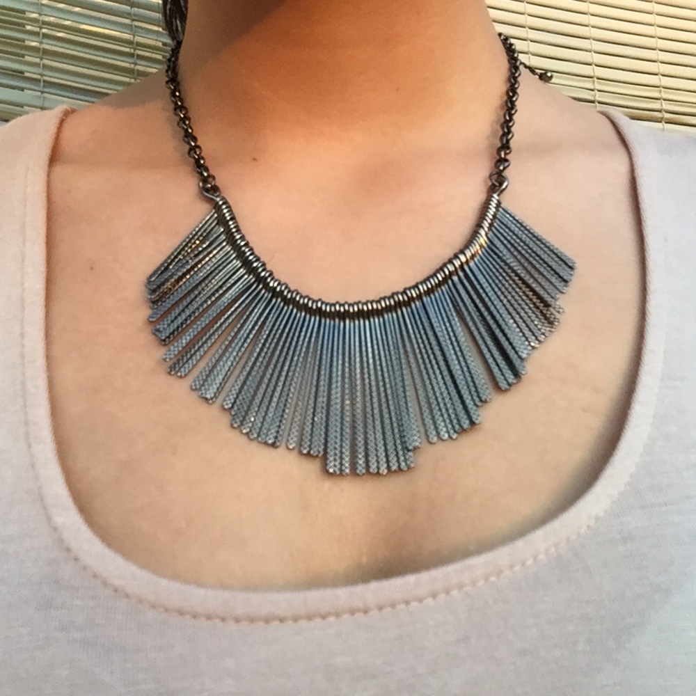 Metal statement necklace