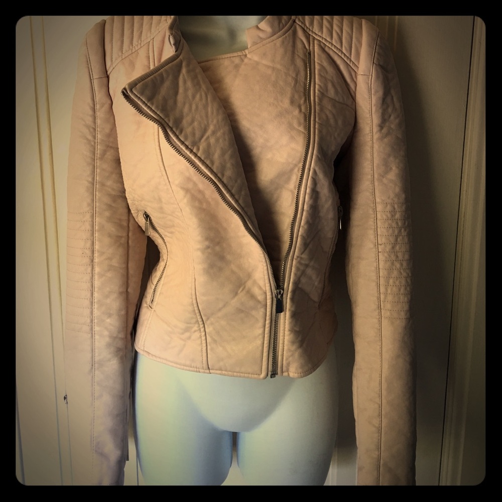 Blush Forever 21 F21 moto jacket