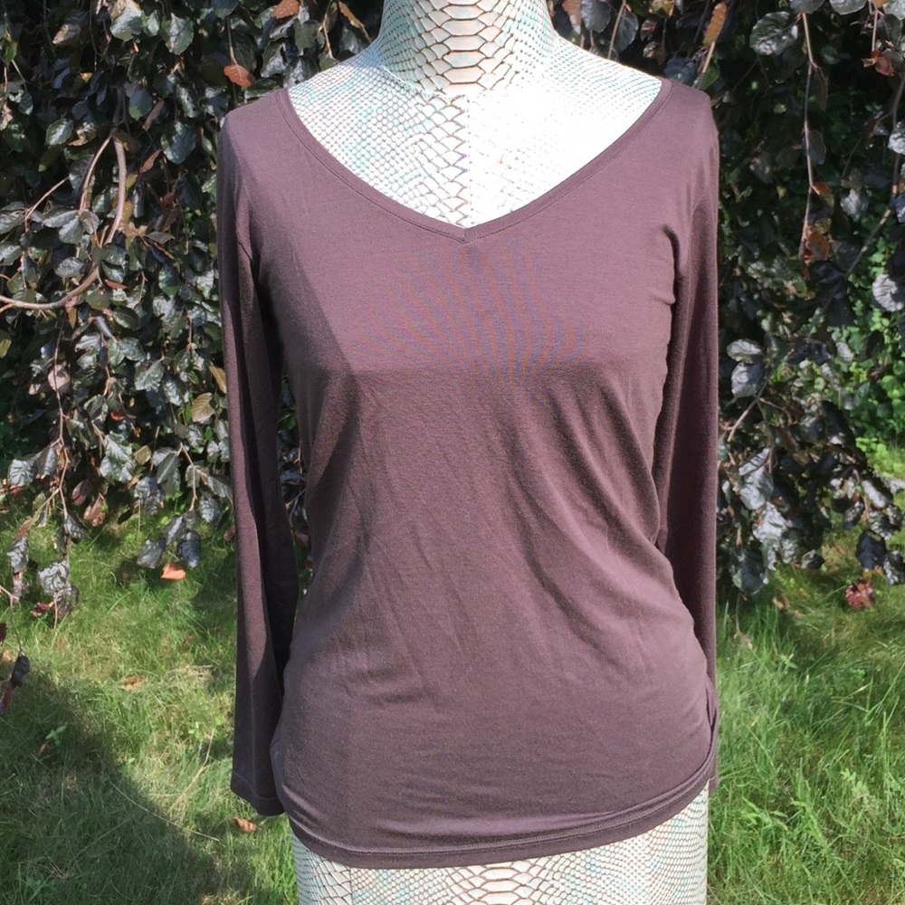 SALE Moisture-Wicking Long Sleeve Brown Shirt