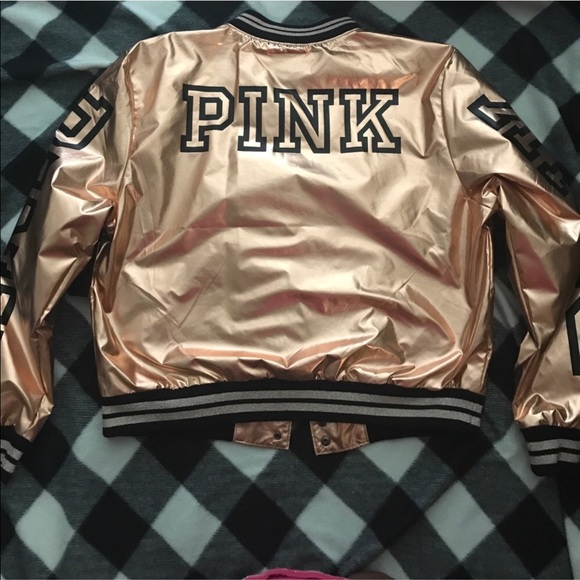 NWT VS Pink Rose Gold Fashion Show 2016 Bomber - Picture 2 of 3