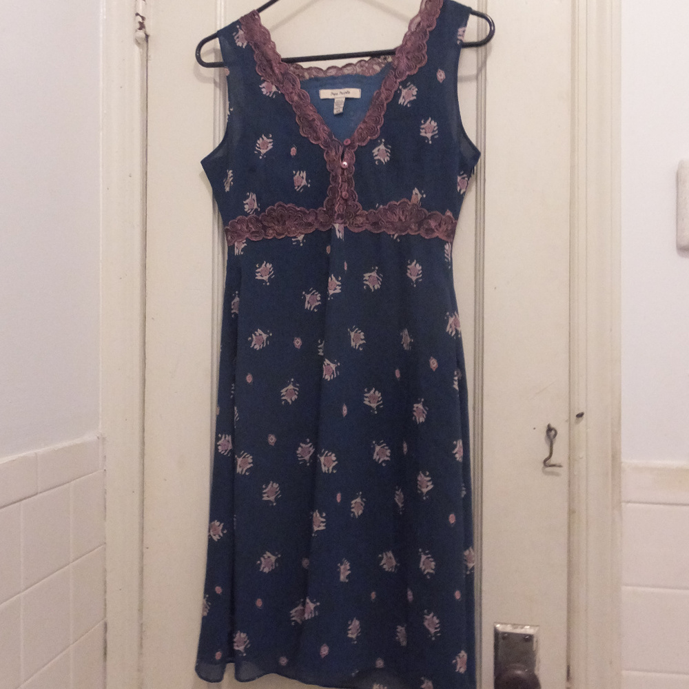 Free People Boho Feather Print Dress