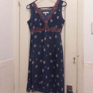 Free People Boho Feather Print Dress