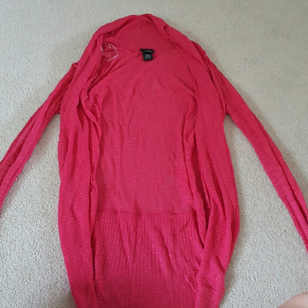 Pink Open Cardigan