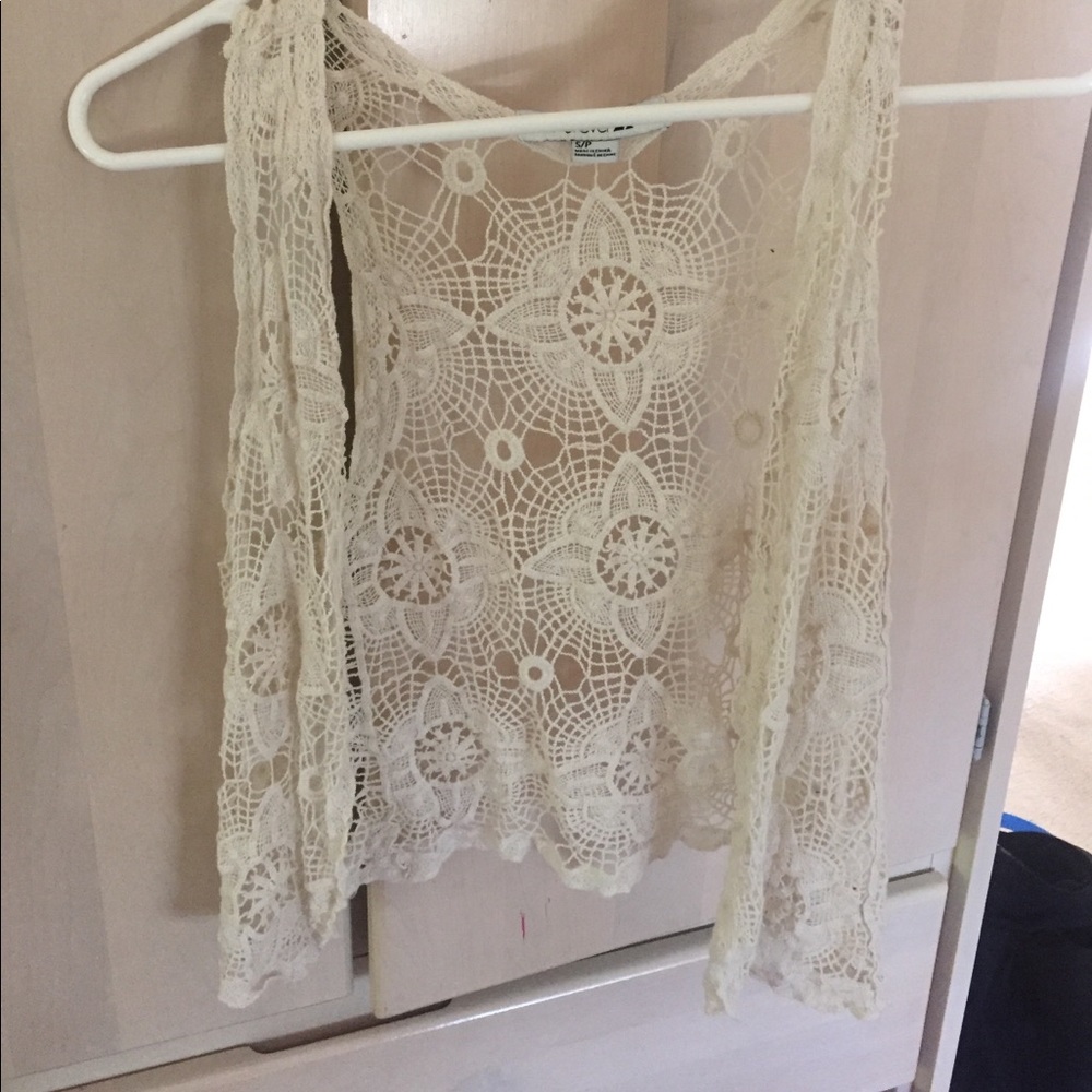Knit crop top cardigan