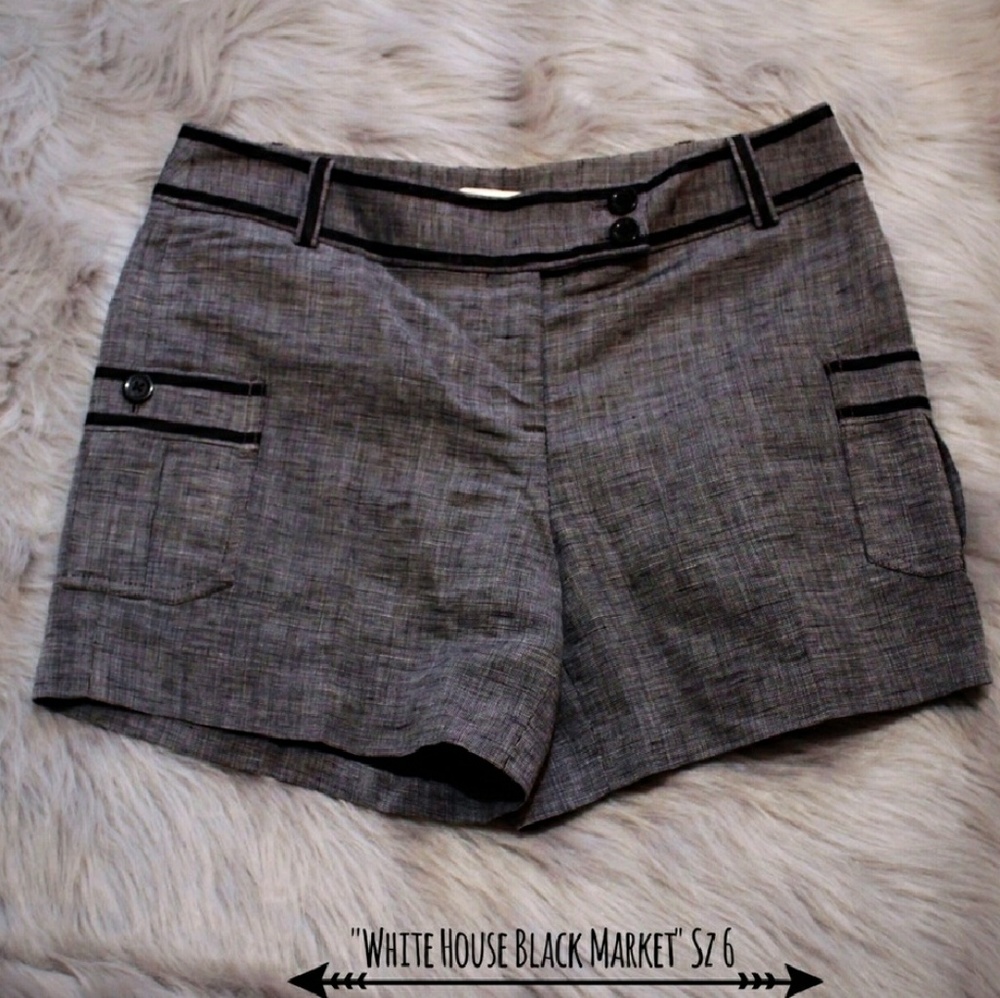 White House Black Market Linen Dress Shorts