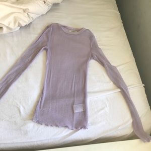 Sheer long sleeve shirt