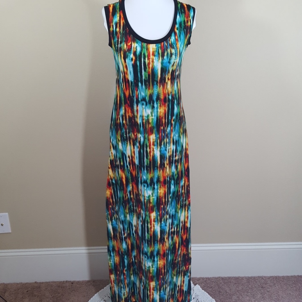 Sunny Leigh Maxi Dress Size Small Multi-color