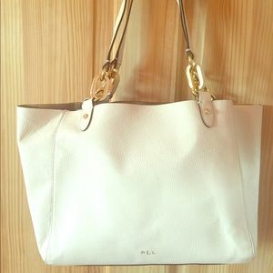 White leather Ralph Lauren purse.