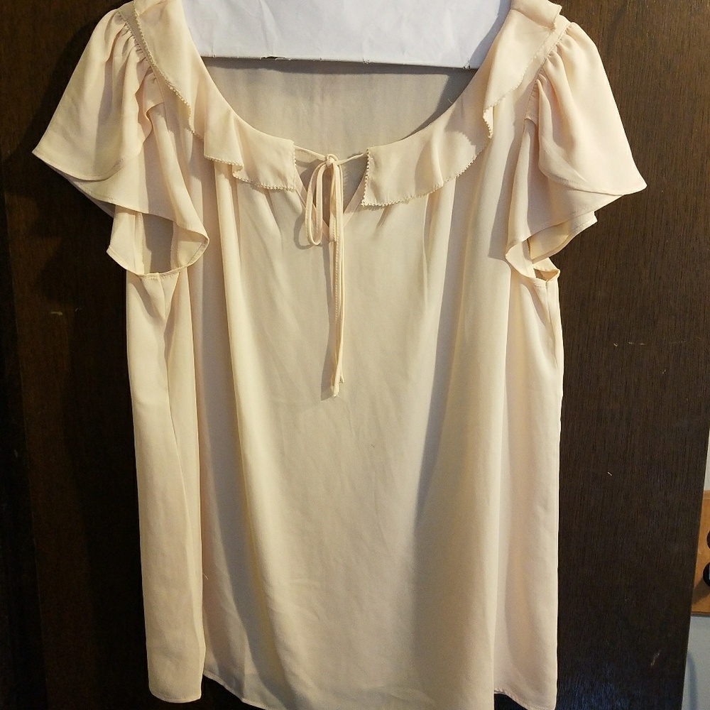 Cream Flowy Blouse