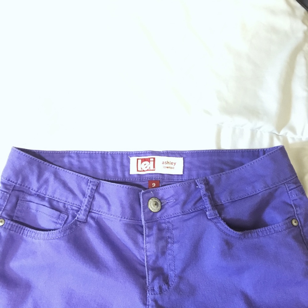 Purple jean capri pants 😋
