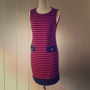 ✨Beautiful Premise petite Navy Red dress