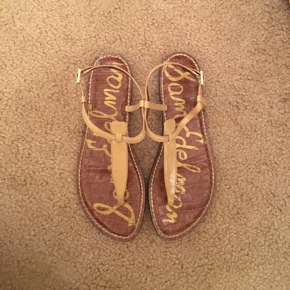 Sam Edelman Beige Patent Leather GiGi sandals