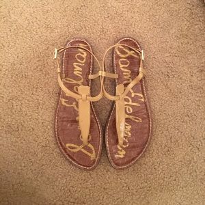 Sam Edelman Beige Patent Leather GiGi sandals