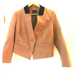 Trouve modern camel and black wool blazer