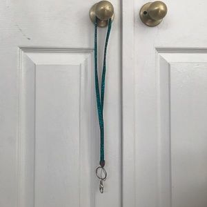 Turquoise Rhinestone Lanyard With Clip! NWOT!