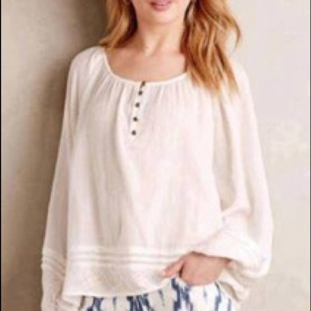 Vanessa Virginia long sleeve peasant top