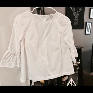 Madewell blouse with flared / bell sleeves