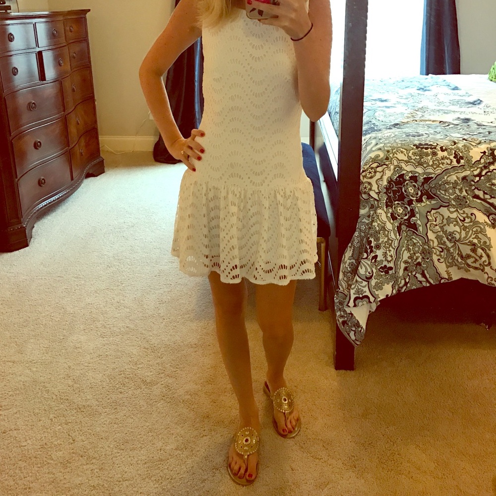 WHITE BEBE DRESS