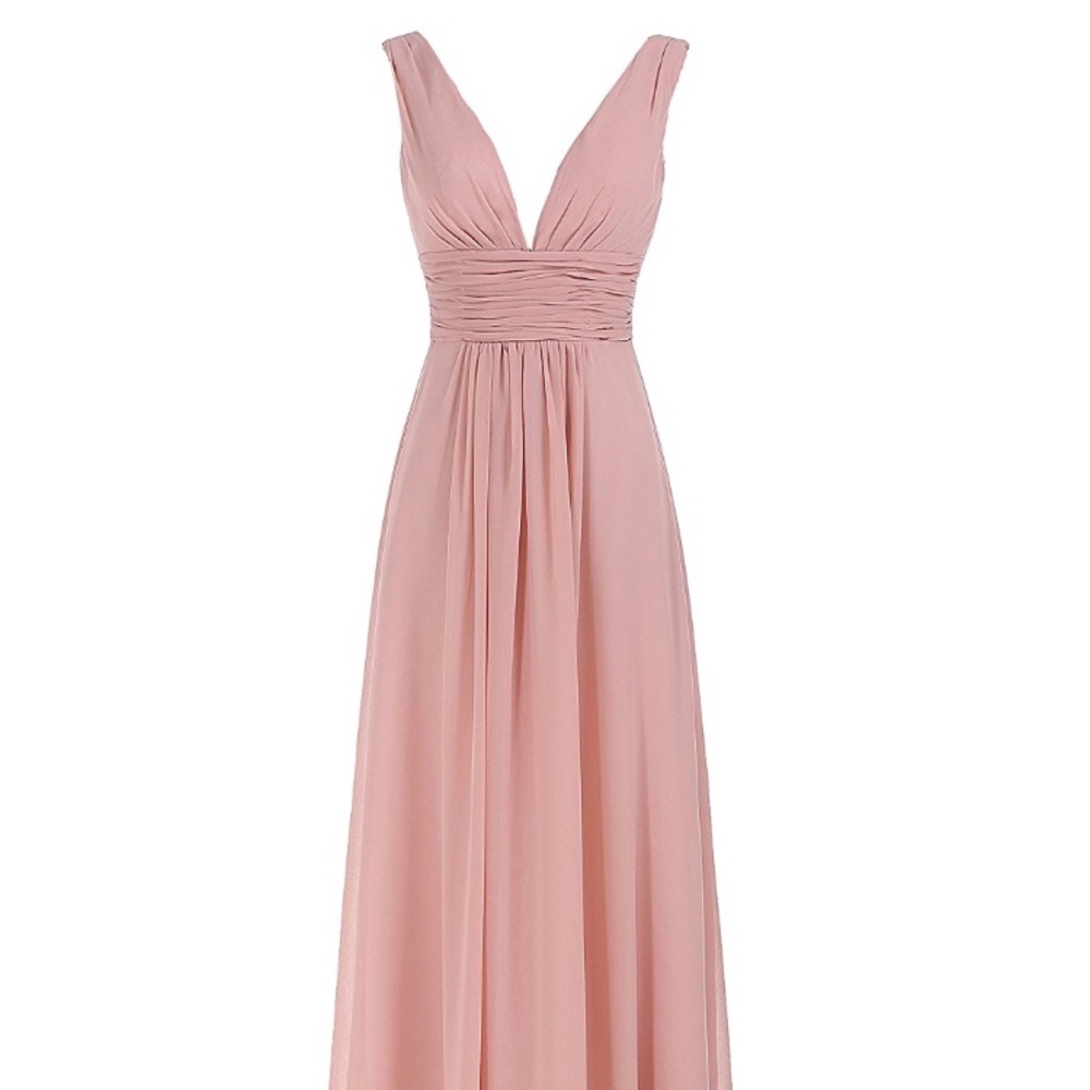 Sexy V-neck ruched waist long dress