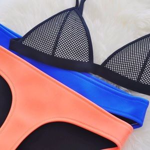triangl swimwear Swim - TRIANGL "Ollie" Mesh + Neoprene Bikini Set triangl swimwear Swim - TRIANGL "Ollie" Mesh + Neoprene Bikini Set