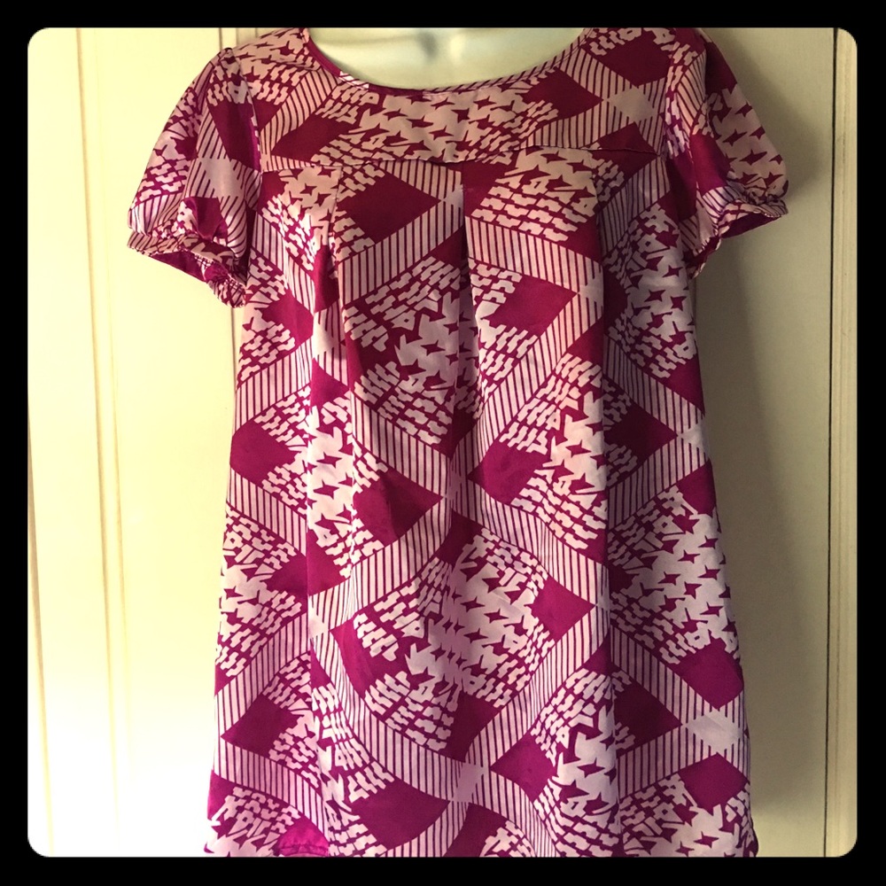 Satin mod tunic shirt