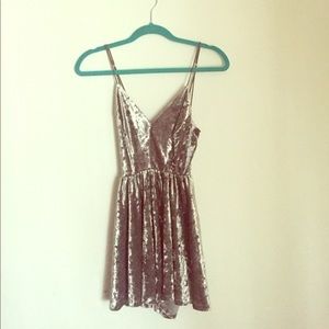Women's small silver party romper dress