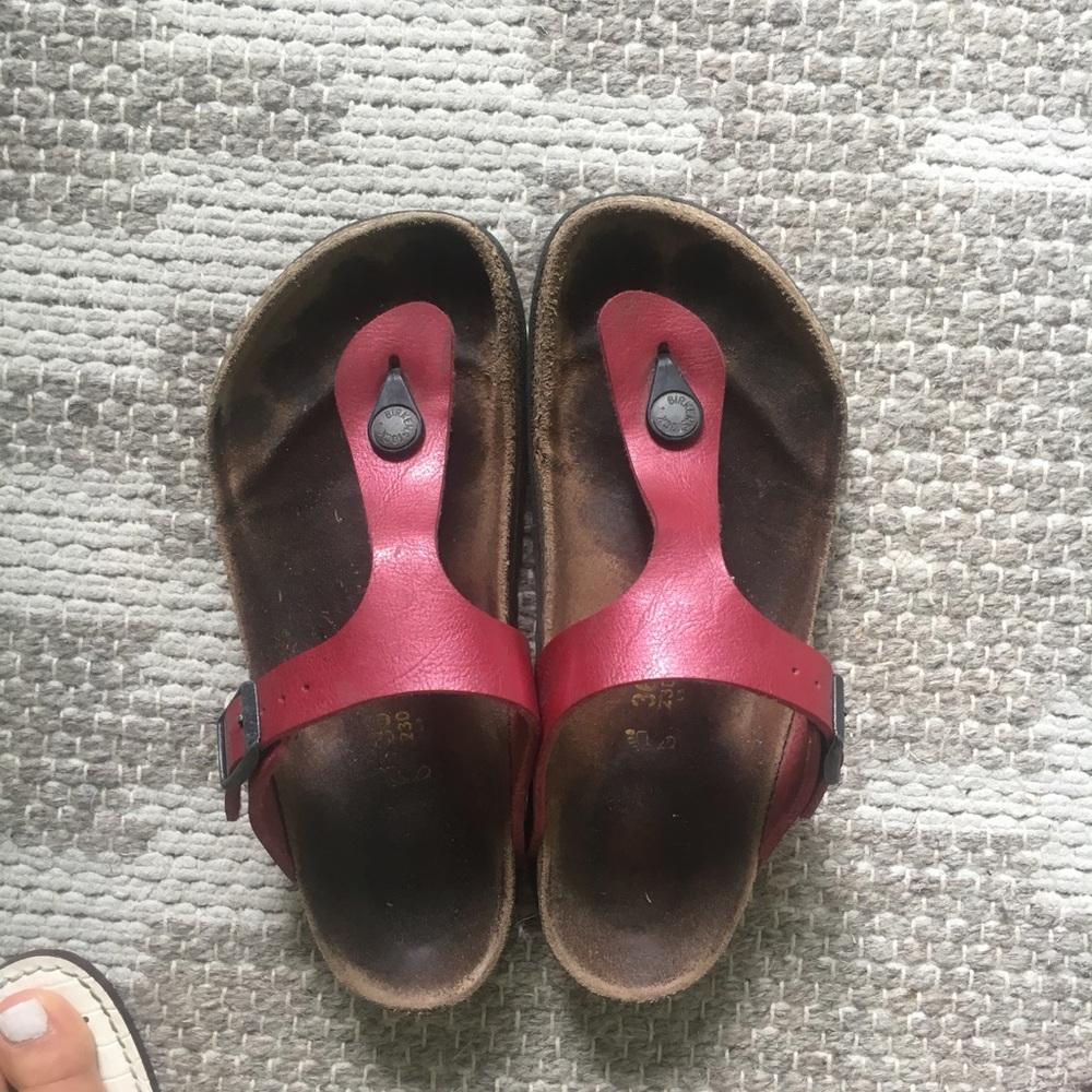 Red Birkenstock Sandals- 36