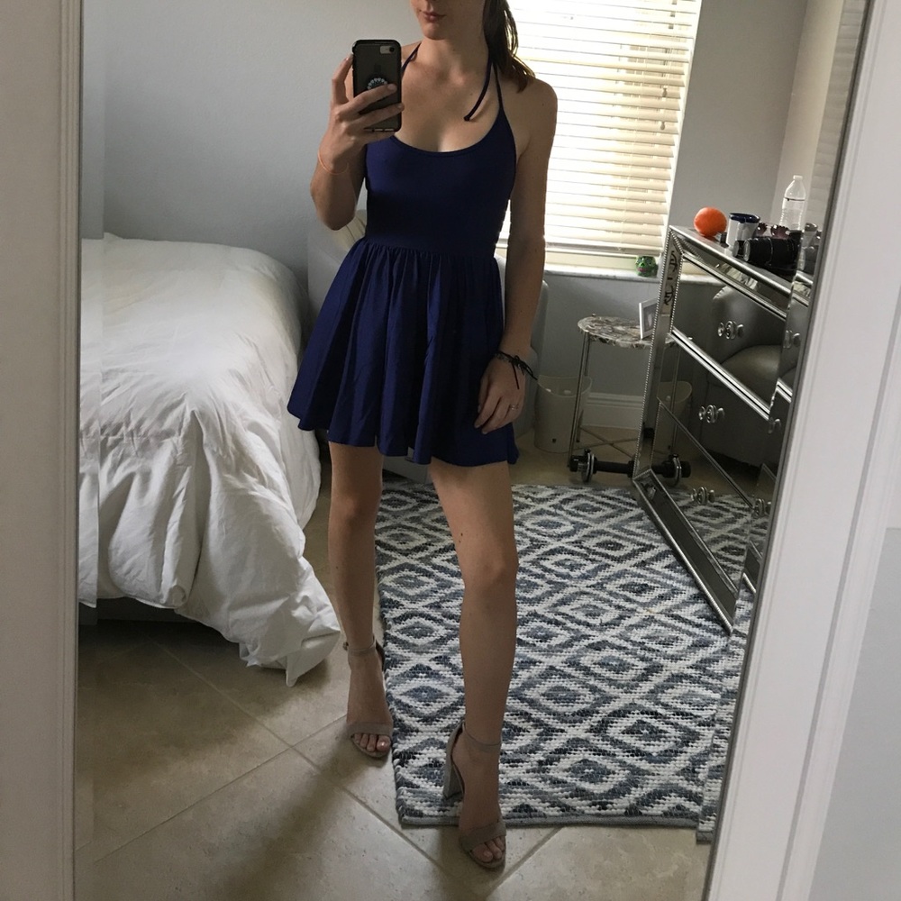 Dark blue mini dress
