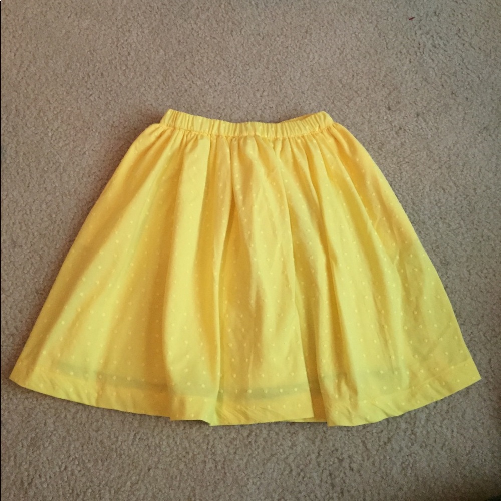 Olive Juice Kids Swiss dot skirt-Yellow