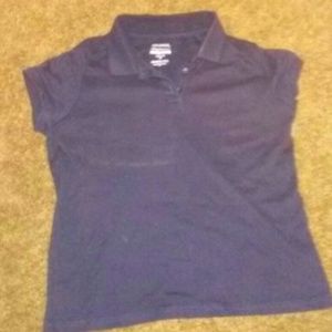 A navy blue polo shirt for school or for anytime