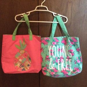 two adorable little tote bags, girls (ages 5-10)