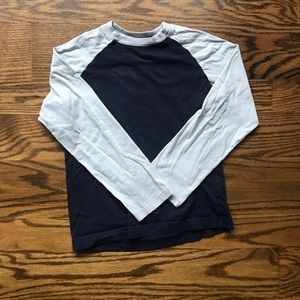 Boys Baseball T-shirt, Navy and Grey
