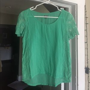 Aerie embroidered tshirt mint green