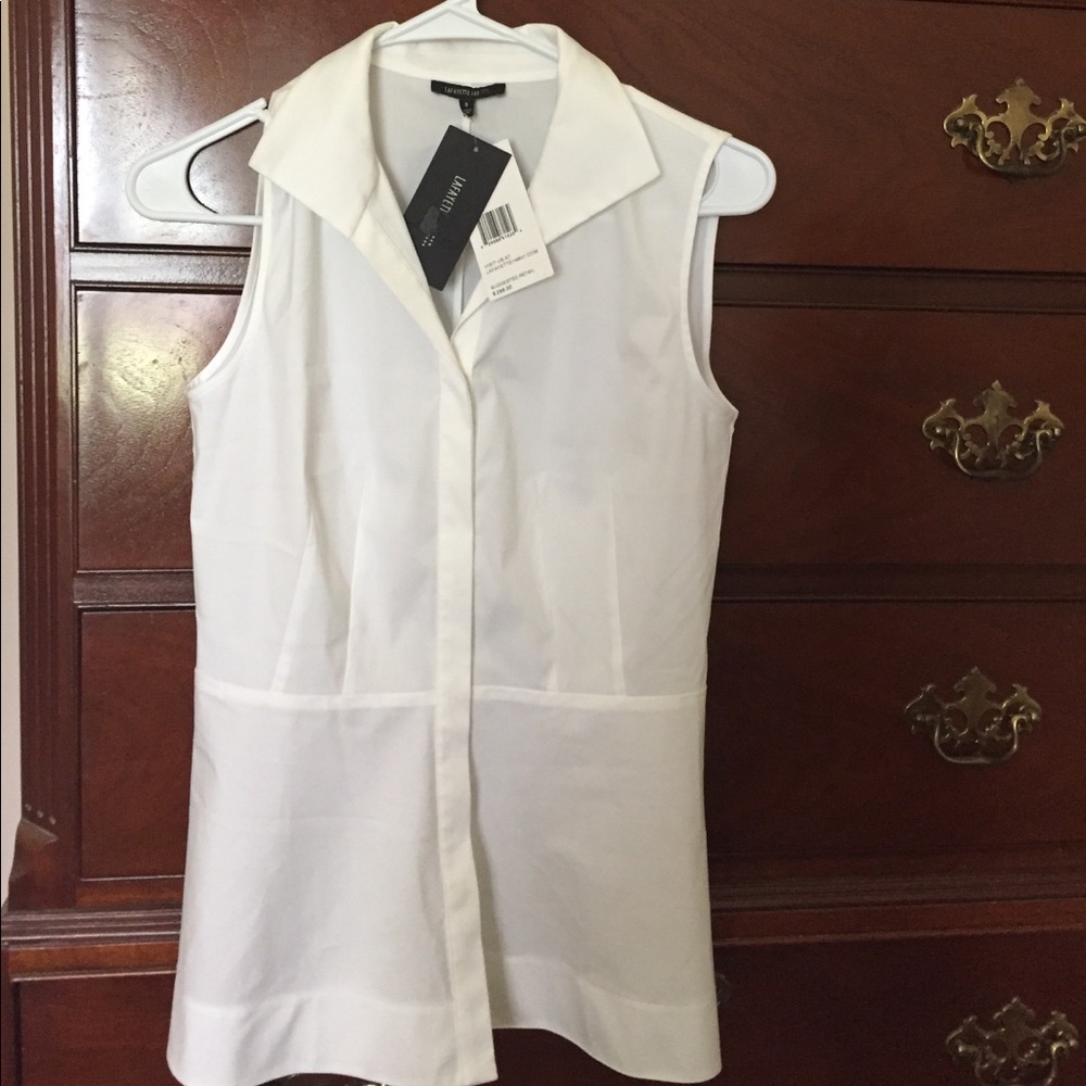 Lafayette 148 NY Sleeveless button down shirt