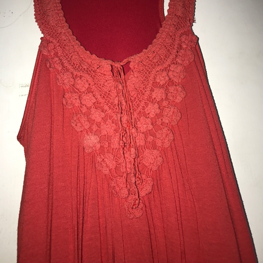 Red orange dress