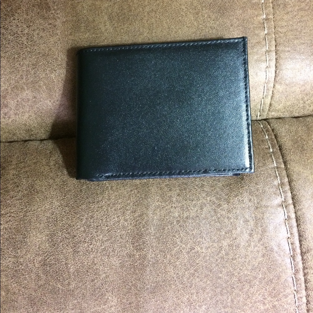 Black English leather wallet NWOT