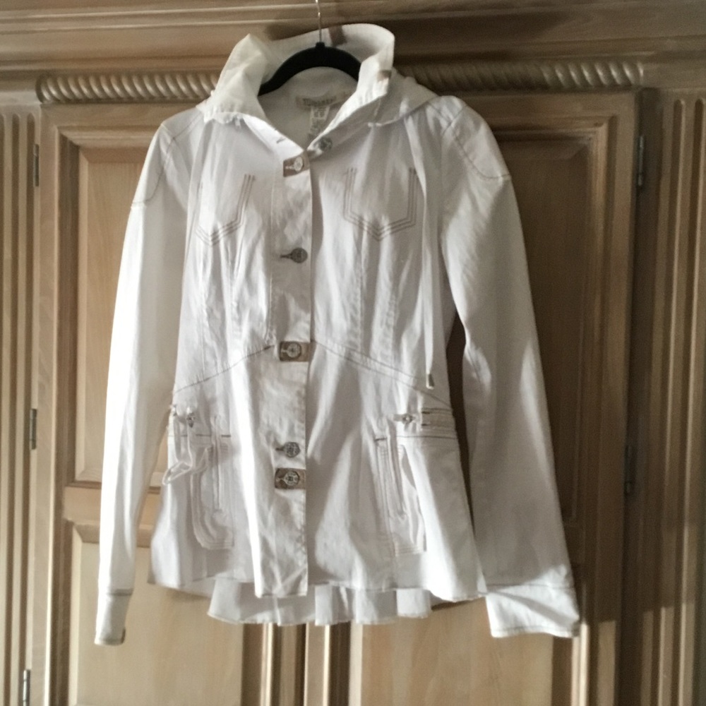Monoreno womens lightweight hooded military jacket