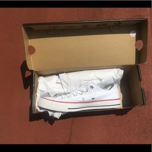 Brand new, never been worn white converse.