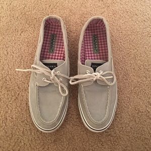 Sperry Topsider Grey Bahama Blue Ship Shoe