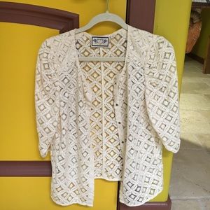 Anthropologie Lace button up shirt