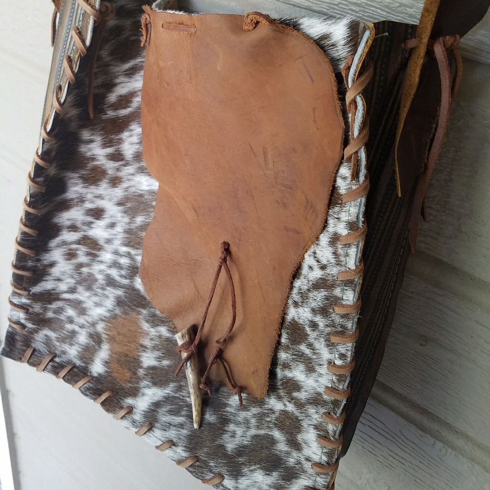 Western cowgirl cowhide leather purse