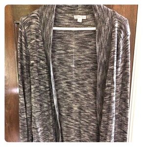 Merona space dye open long cardigan, EUC!