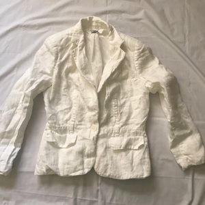 White linen blazer size 12