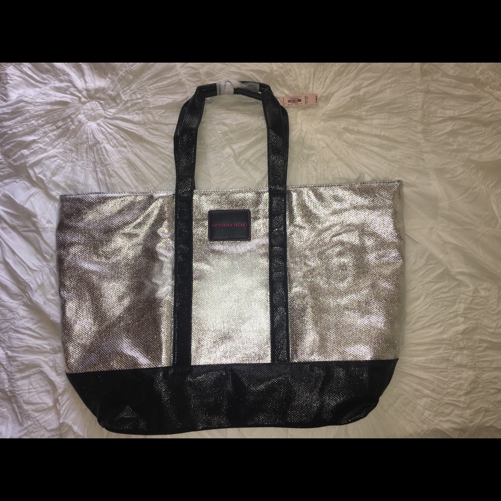 Metallic Victoria's Secret Beach Tote
