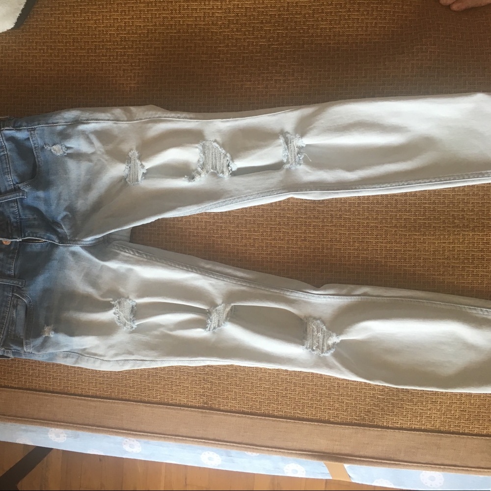 Hollister skinny ripped jeans