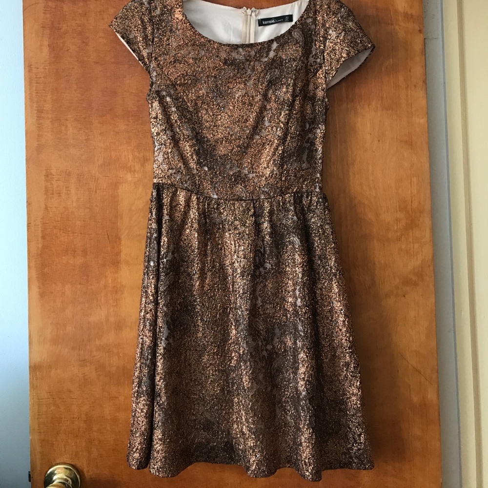 Gold Skater Dress