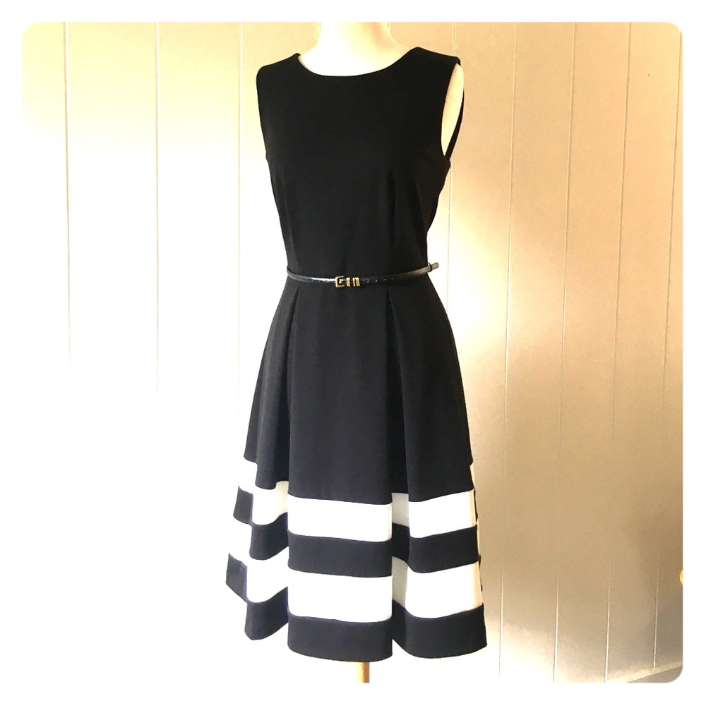 ✨Stunning Ellen Tracy black and white size 2 dress